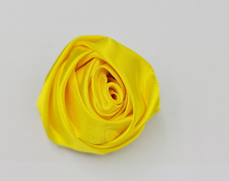Satin Rose Flower Brooches