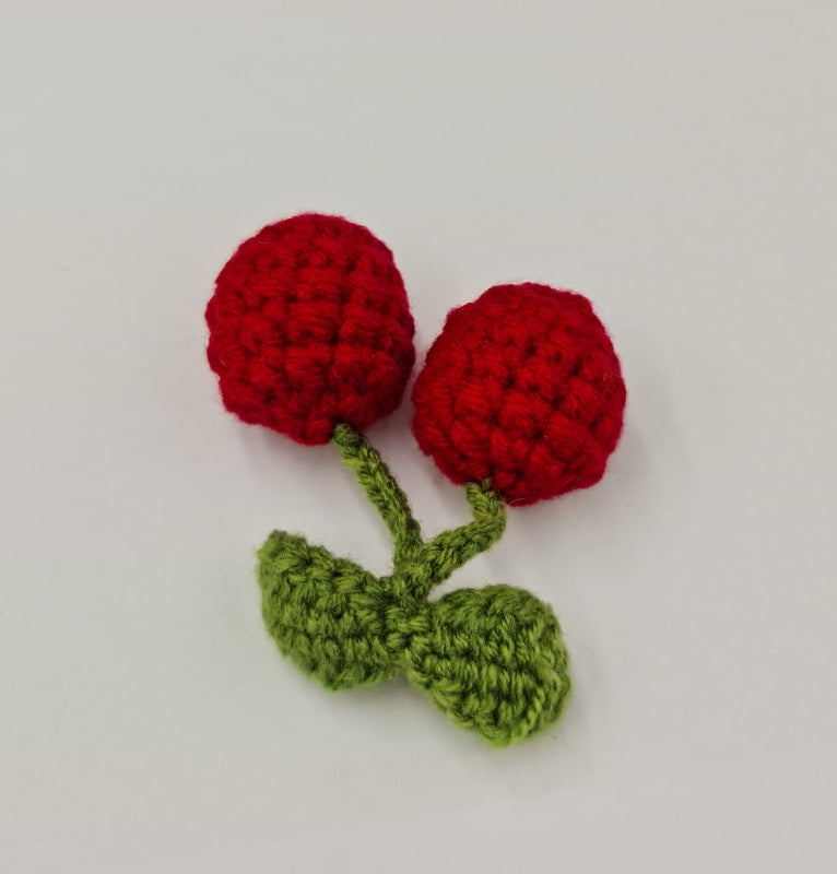 Crochet Cherry Motif