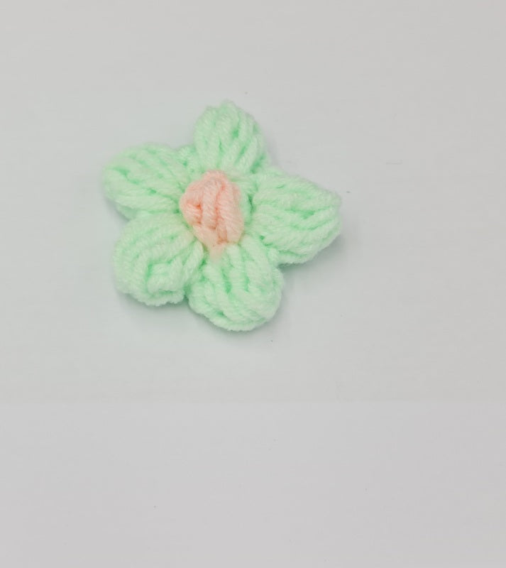 Stitch on Crochet Flower Motif