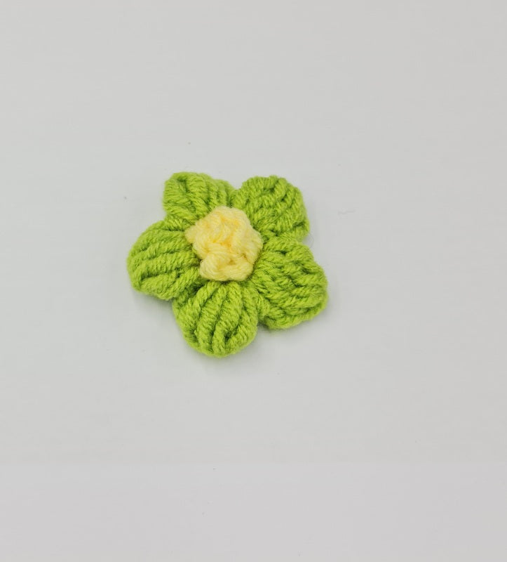 Stitch on Crochet Flower Motif