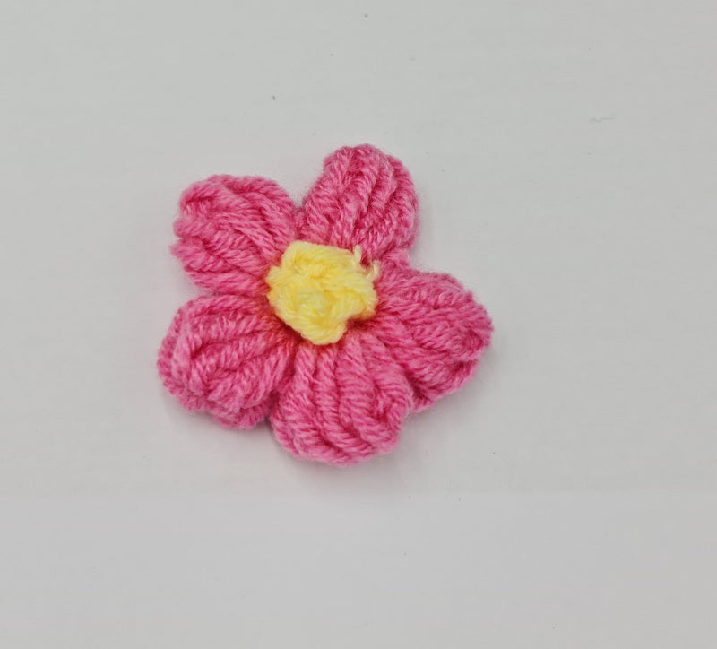 Stitch on Crochet Flower Motif