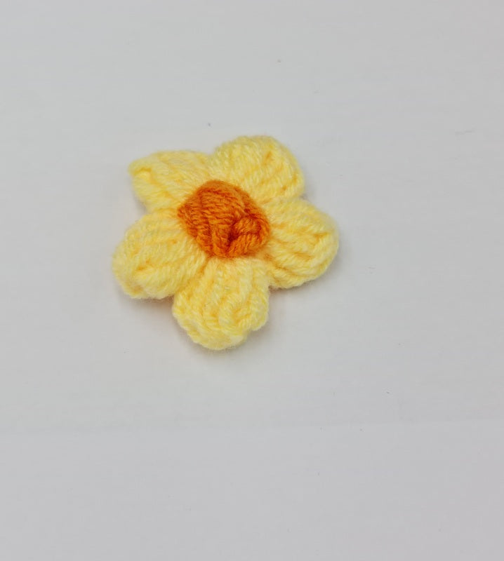 Stitch on Crochet Flower Motif