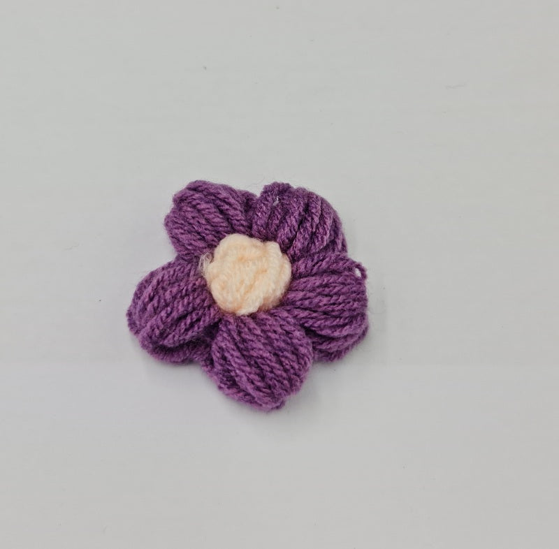 Stitch on Crochet Flower Motif