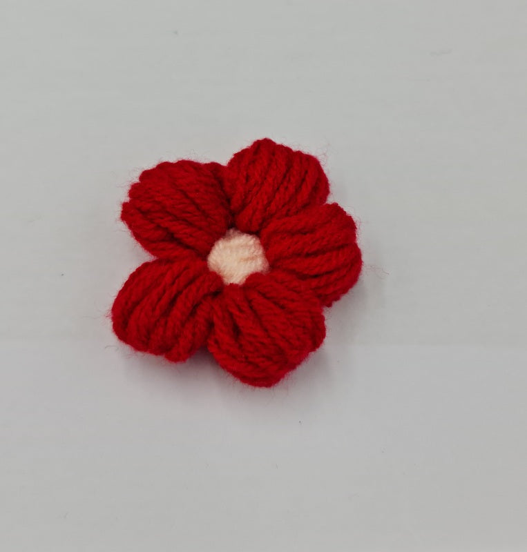 Stitch on Crochet Flower Motif