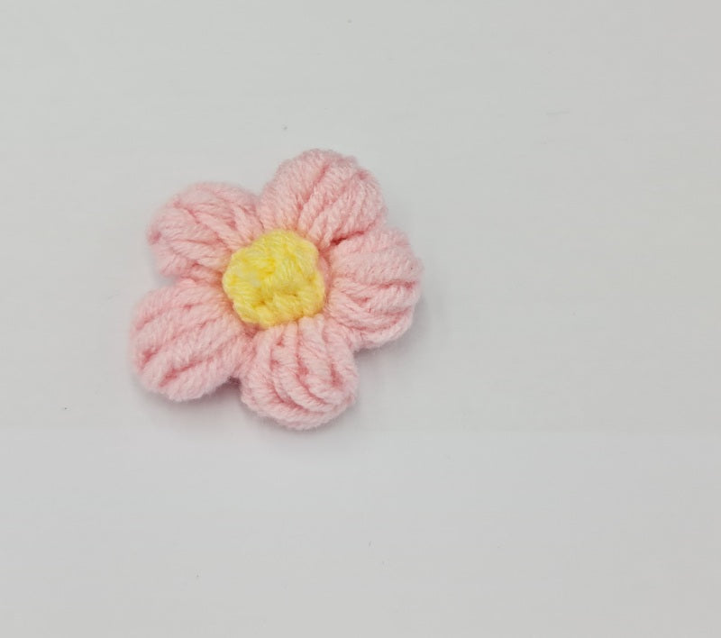 Stitch on Crochet Flower Motif