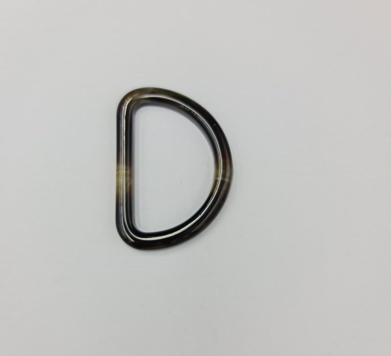 Dark Brown Tortoise Shell D-Ring Buckle (50mm Outer) (40mm Inner)