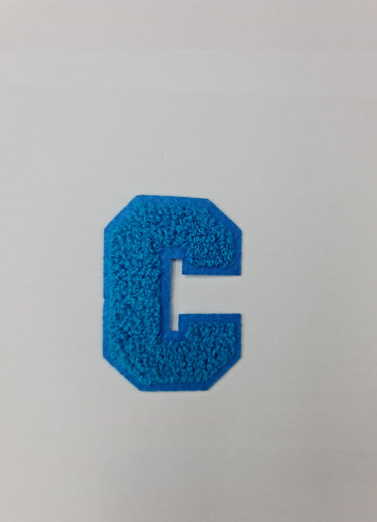 Towel Embroidered Iron On Alphabet (C) (7.2cm)