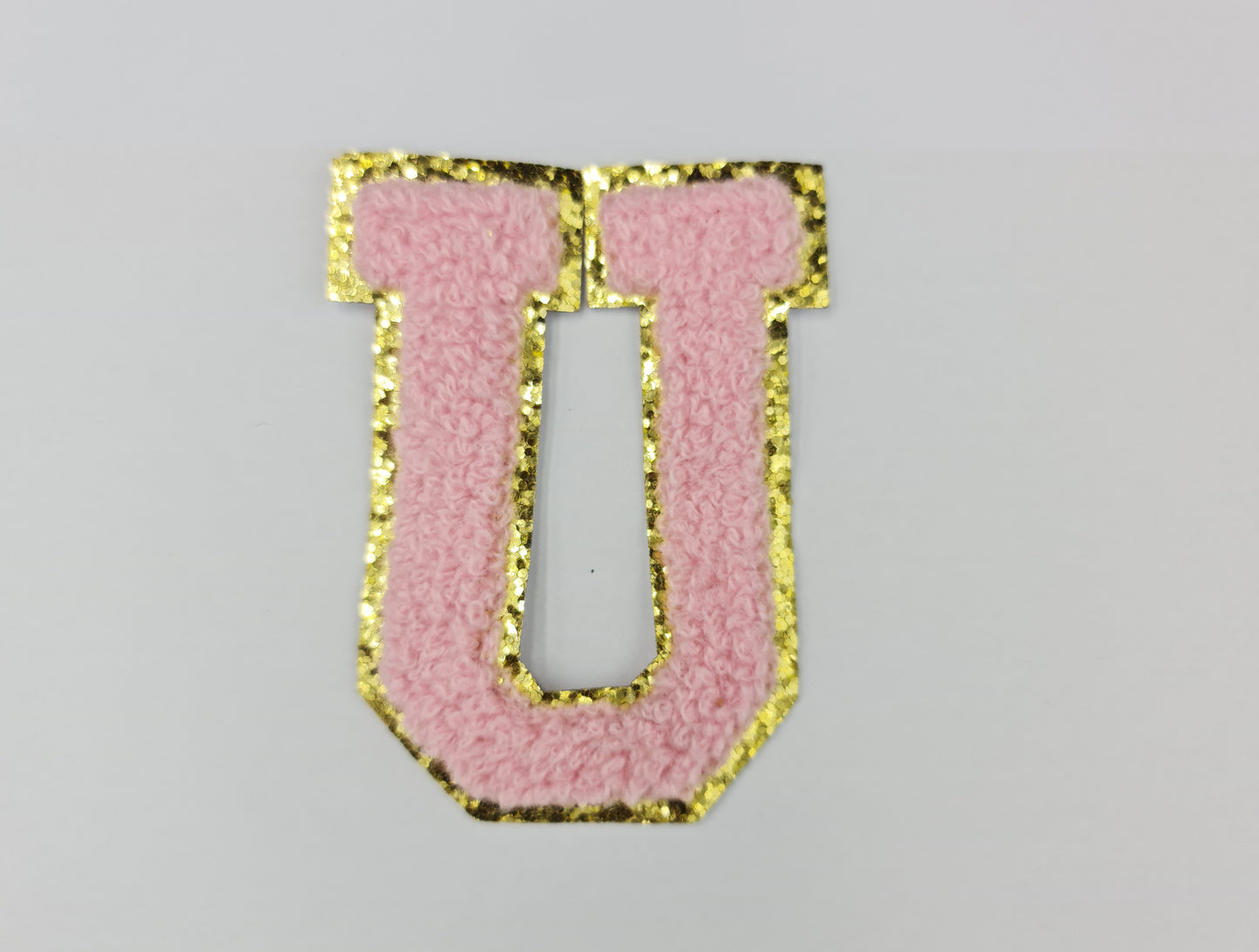 Towel Embroidered Iron On Alphabets with Sequins (8cm)