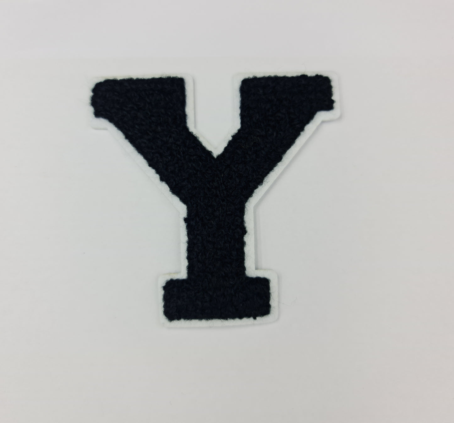 Towel Embroidered Iron On Alphabets (8cm) (BLACK)