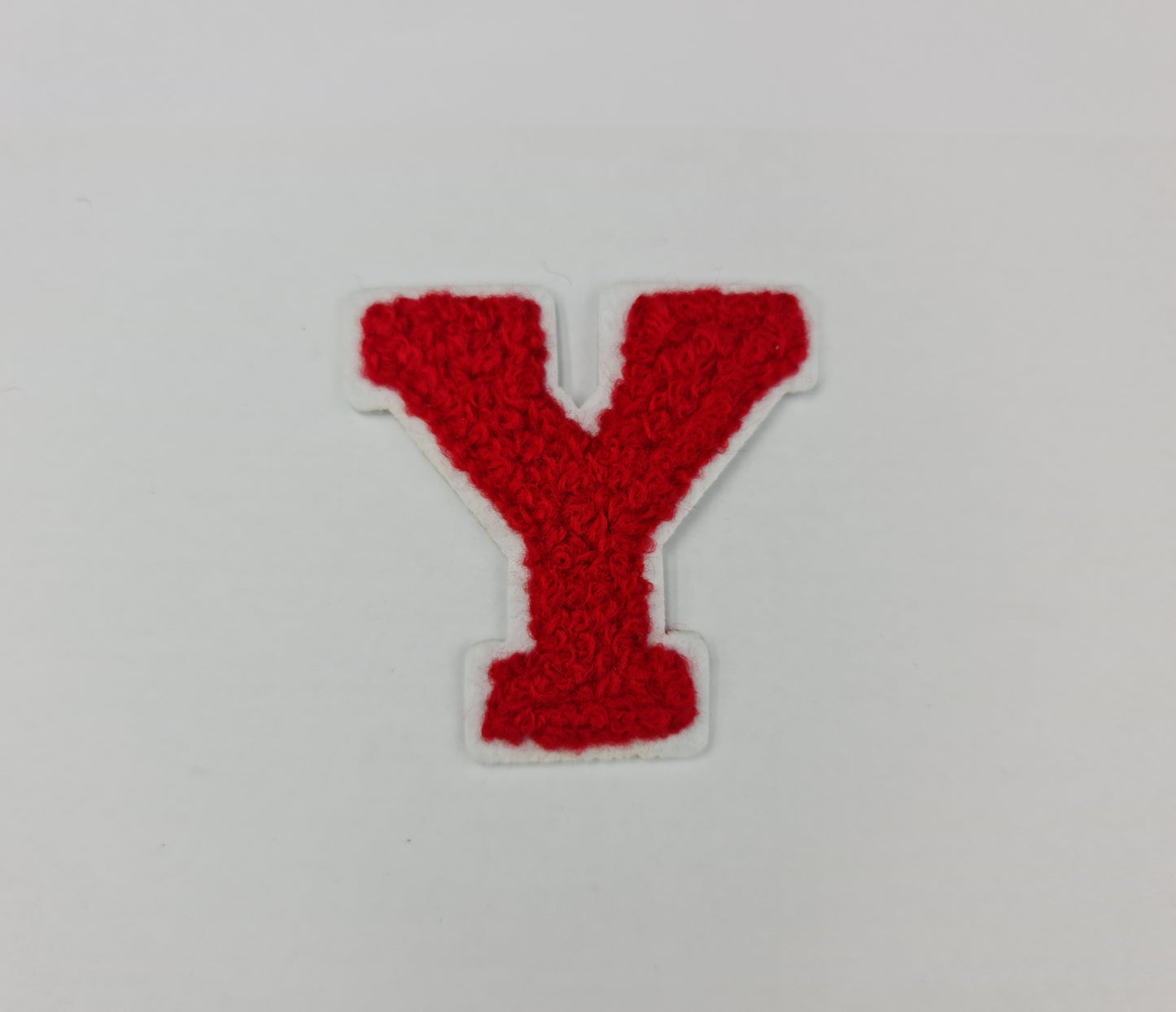 Towel Embroidered Iron On Alphabets (4cm) (RED)