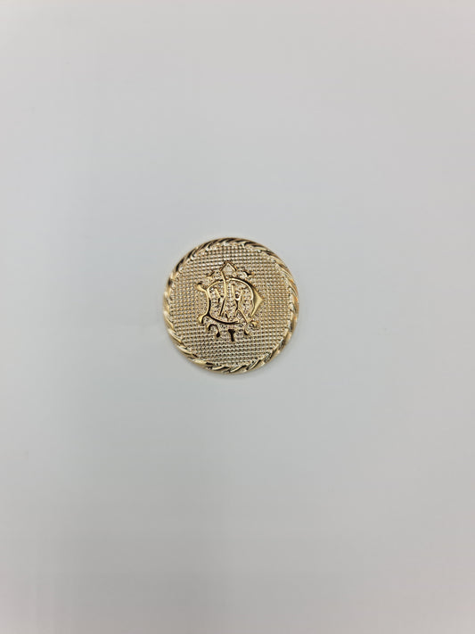 Fancy Melton Rim Button (25mm) (Pack of 5)