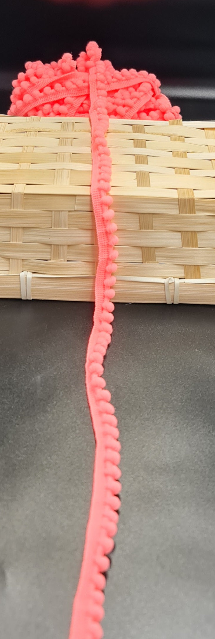 Pom Pom Braid (SMALL) (Peach) (13mm) (SOLD PER METER)