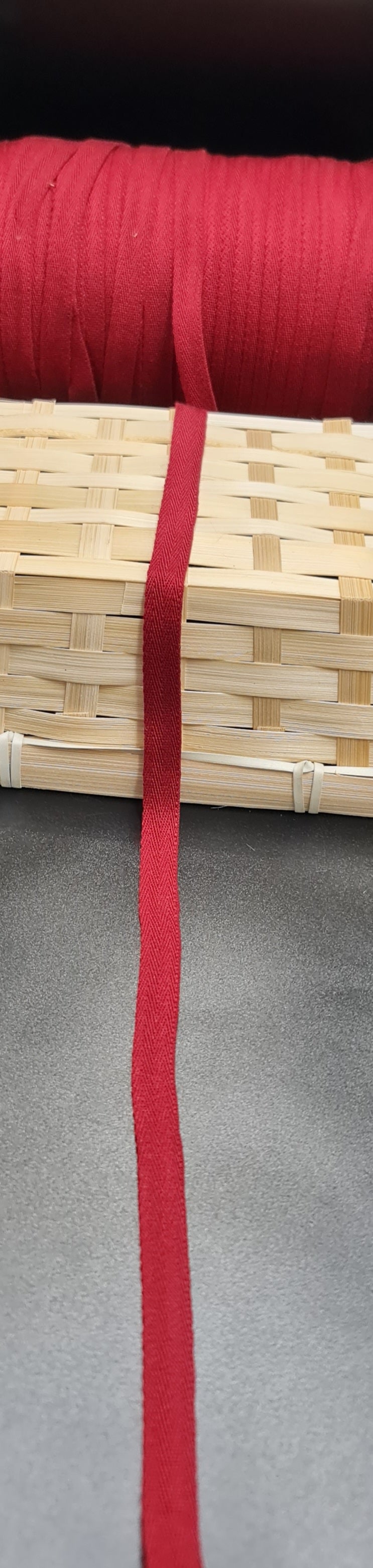 Twill Tape (BURGANDY) (10mm) (SOLD PER METER)