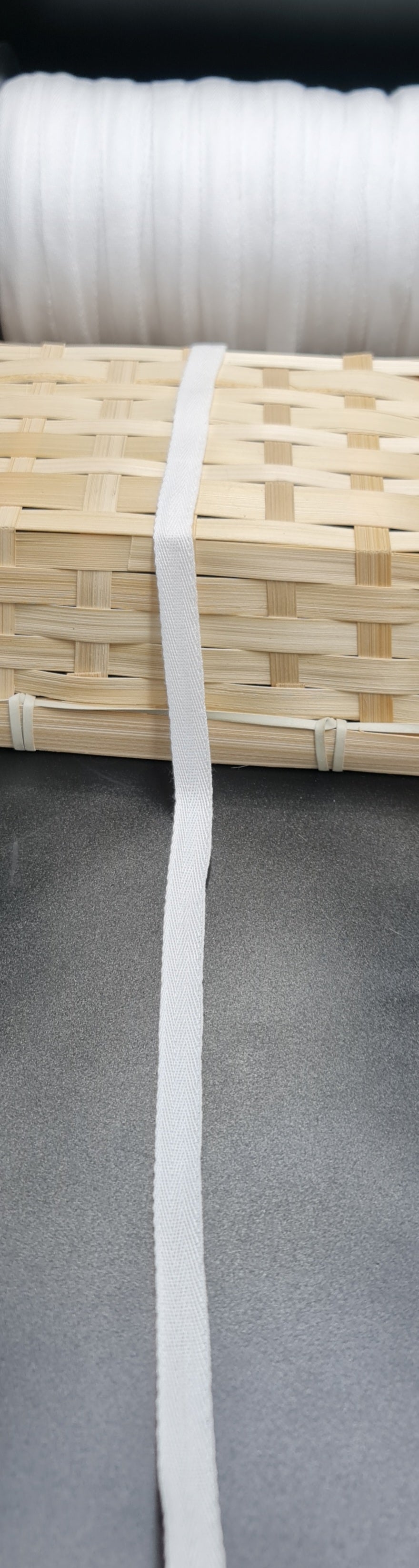 Twill Tape (WHITE) (10mm) (SOLD PER METER)