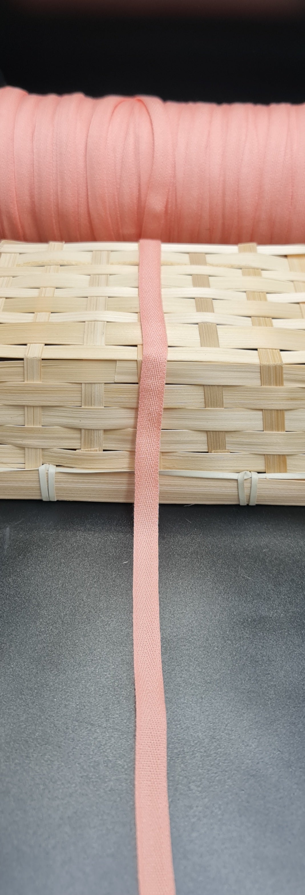 Twill Tape (SALMON) (10mm) (SOLD PER METER)