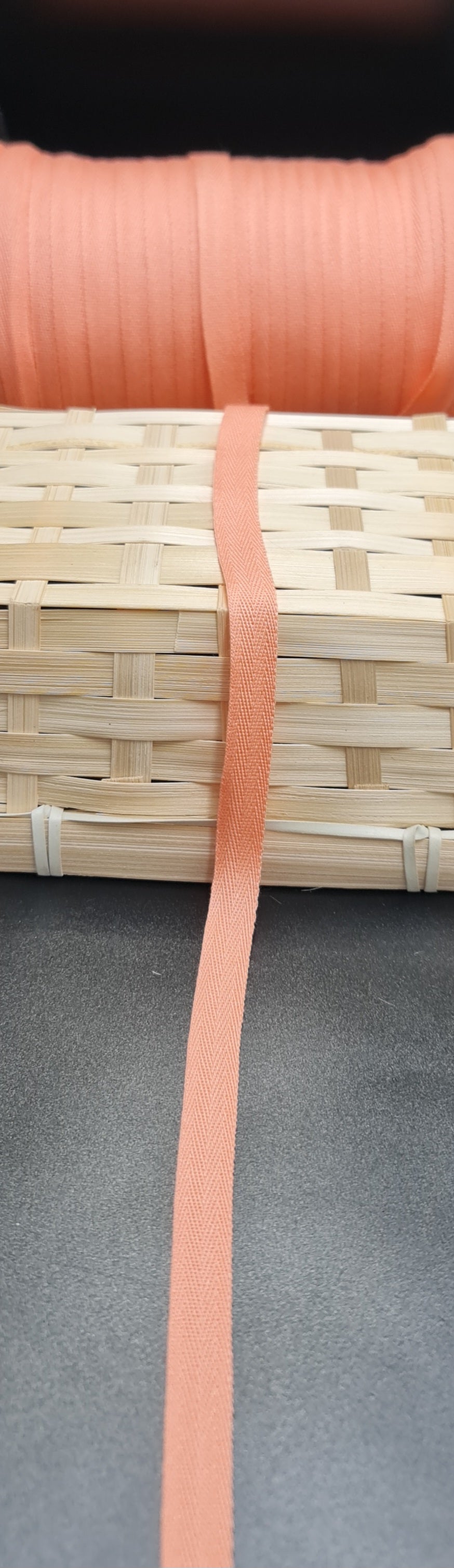 Twill Tape (PEACH) (10mm) (SOLD PER METER)
