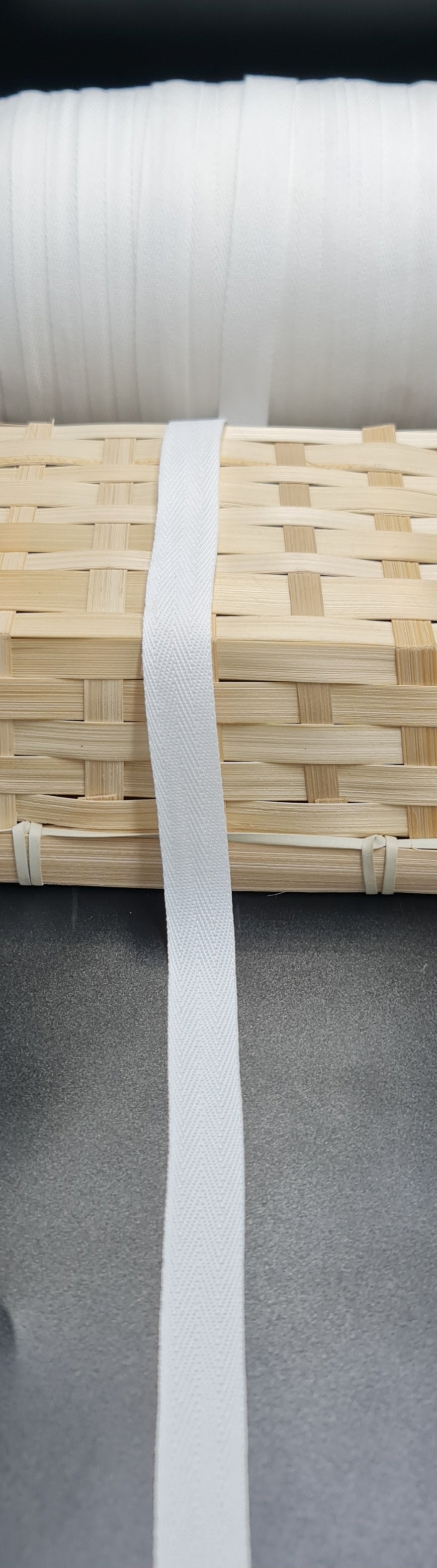 Twill Tape (WHITE) (15mm) ( SOLD PER METER)