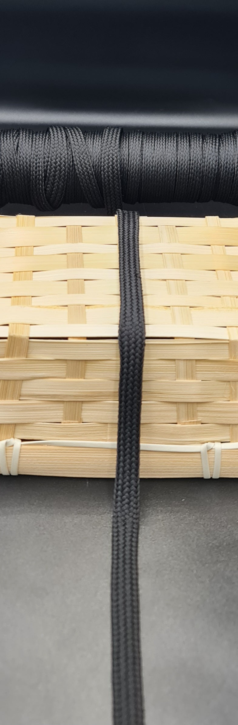 Draw Cord (Flat) (BLACK) (10mm) (SOLD PER METER)