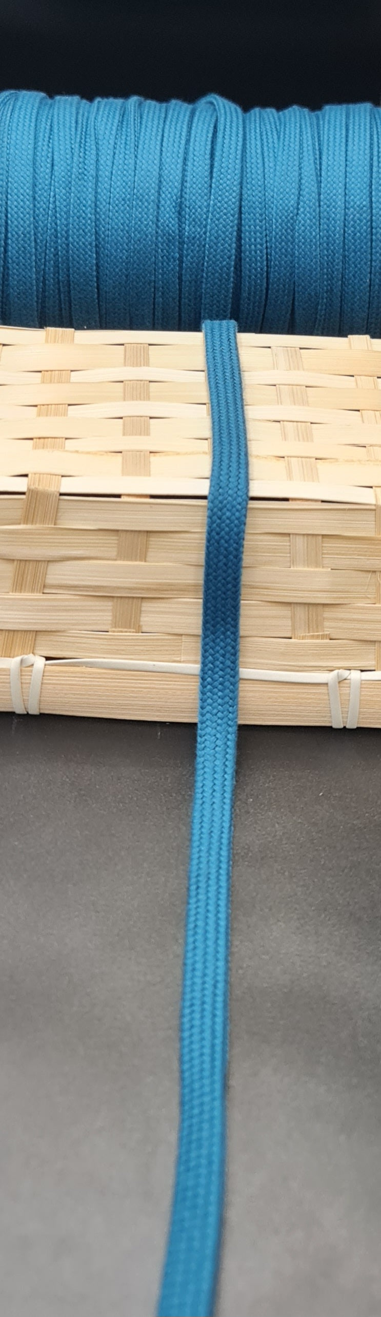 Draw Cord (Flat) (TEAL) (10mm) (SOLD PER METER)