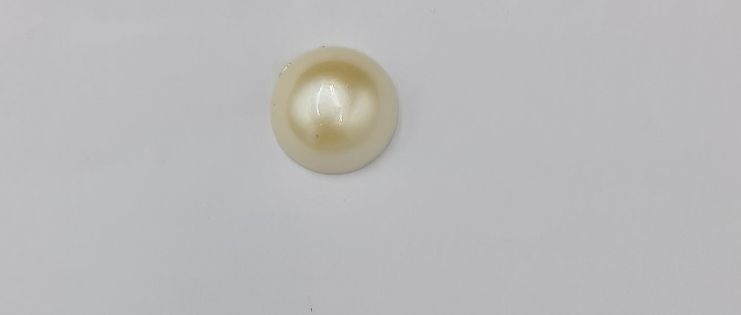 Cream Pearl Shank Button (15mm) (SOLD IN A PACK 10)
