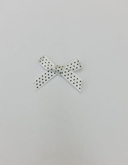 Spotted Satin Bows (6mm) (MULTIPLE COLOURS)