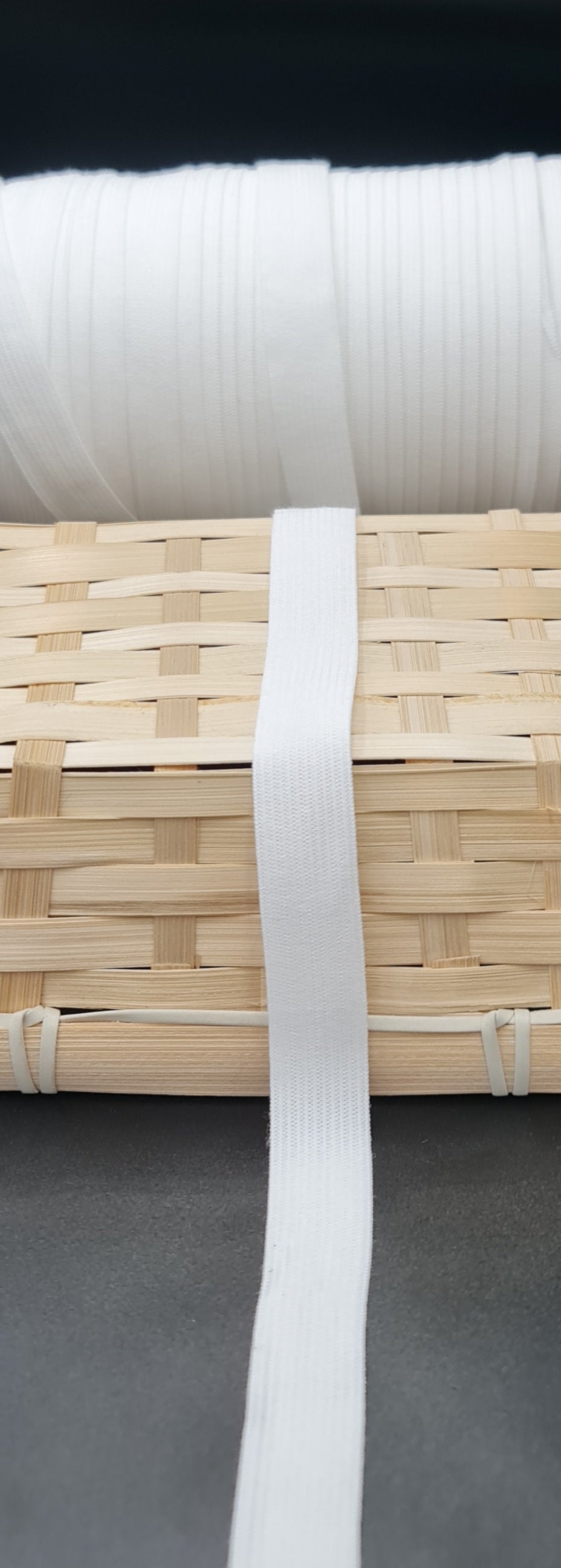 Medium Pull Elastic (BLACK & WHITE) (Size: 20mm) (SOLD PER METER AND ROLL)