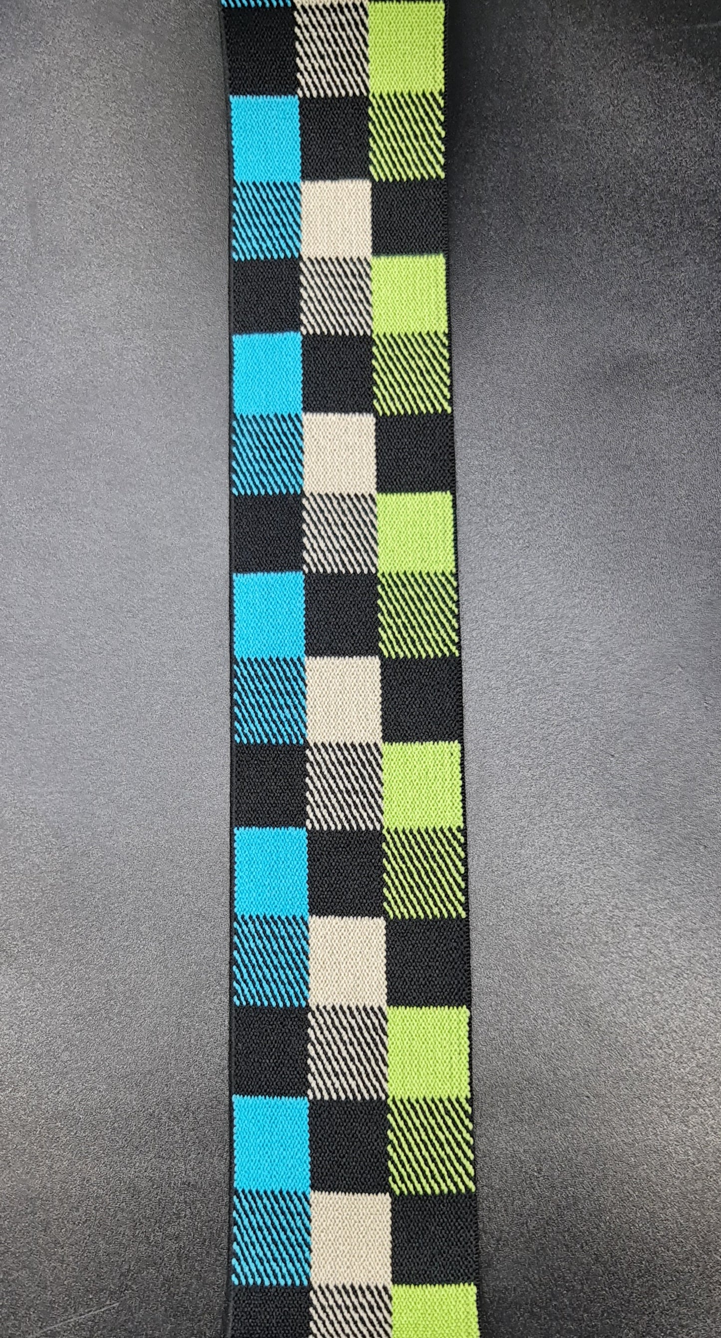 Checked Elastic (MULTI COLOURED) (4cm) (SOLD PER METER)
