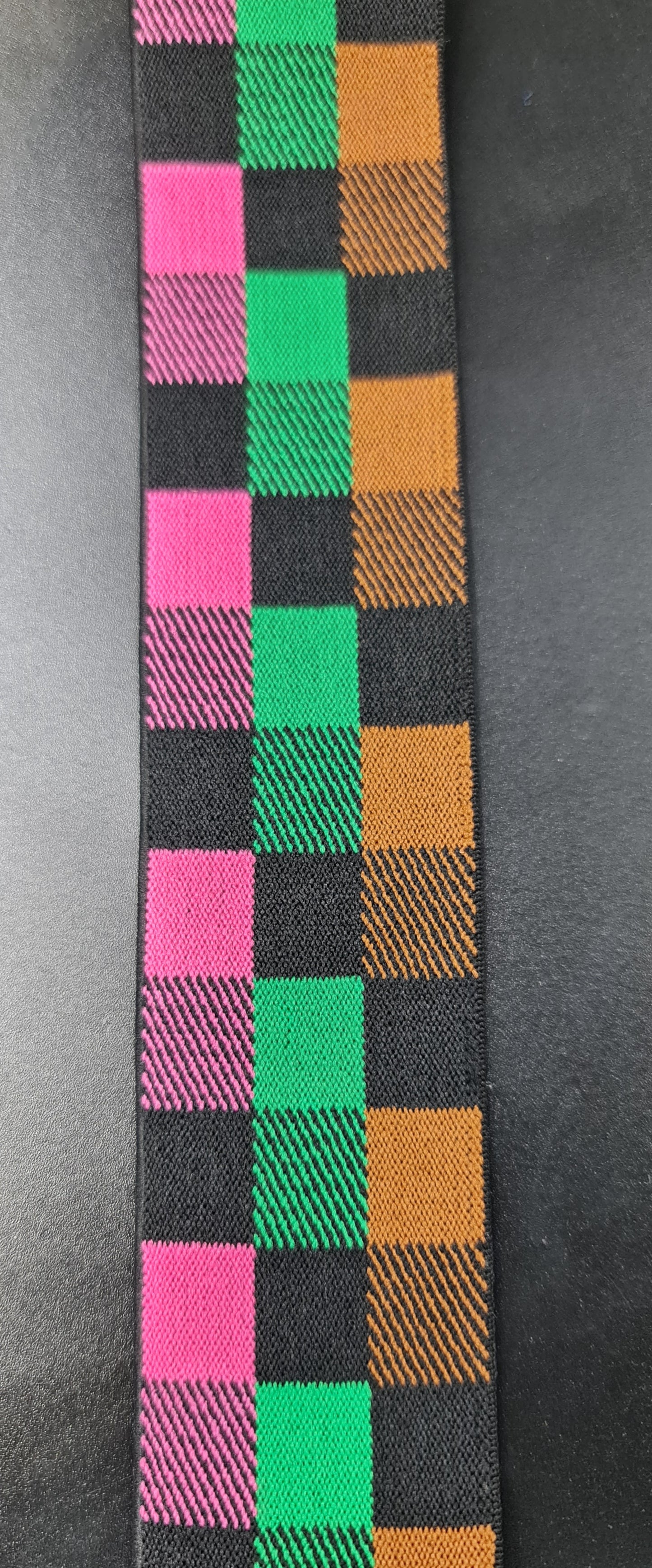 Checked Elastic (MULTI COLOURED) (4cm) (SOLD PER METER)