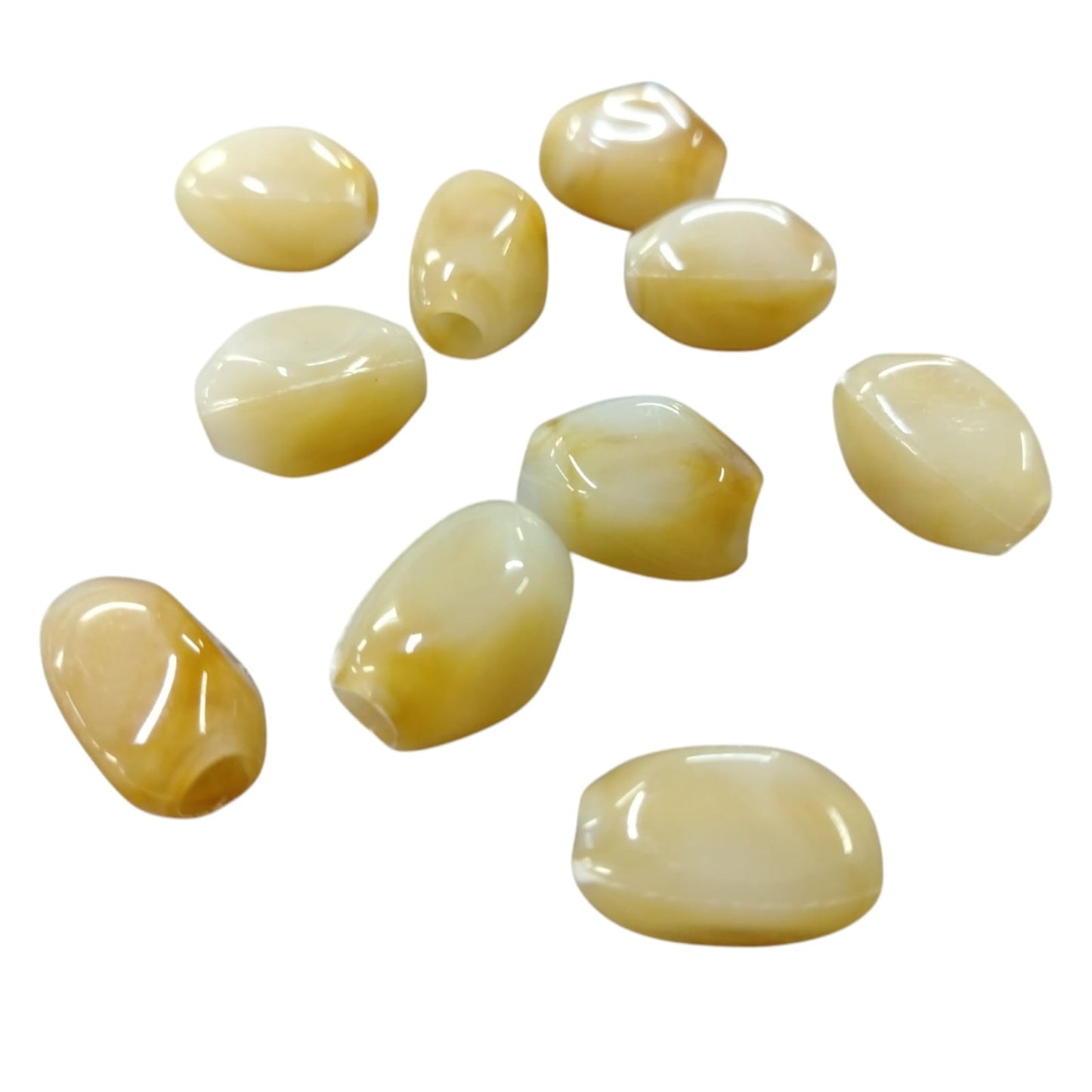 Acrylic Beads - Hexagon - 19mm Length x 5mm Hole - (7 Colours) (SOLD IN PACKS OF 50)