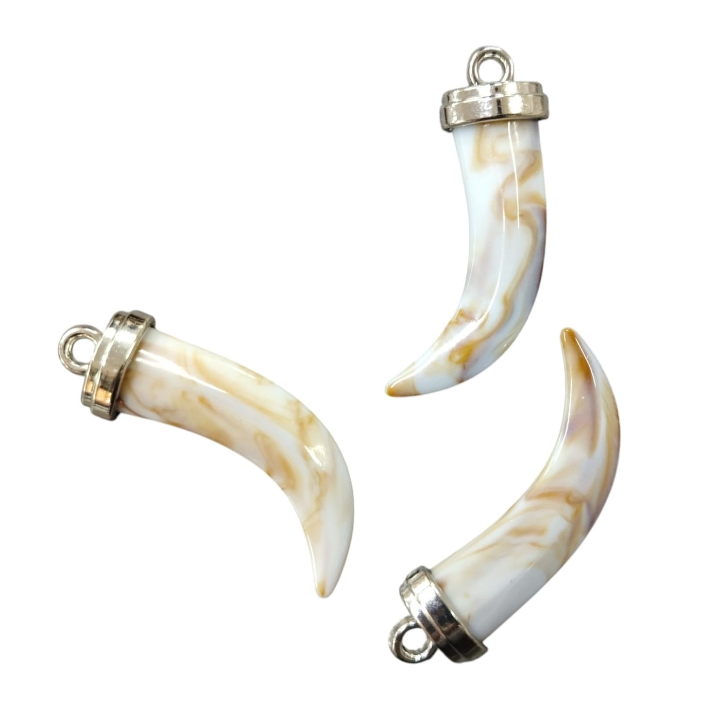 Shark Tooth Pendant - Silver/Sea Shell Colour - 57mm (SOLD IN PACKS OF 50)