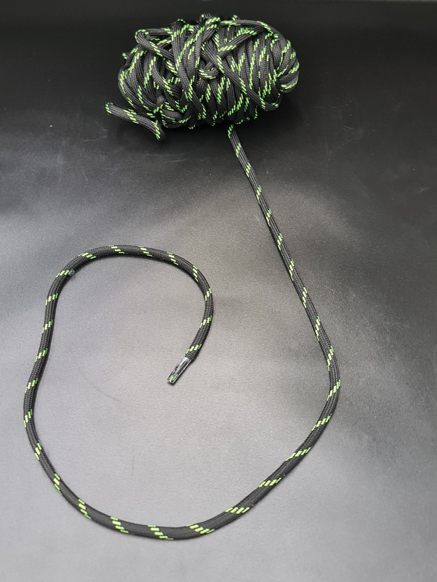 2 Toned Filler Cord (Tubular) (BLACK & GREEN) (6mm) (SOLD PER METER)