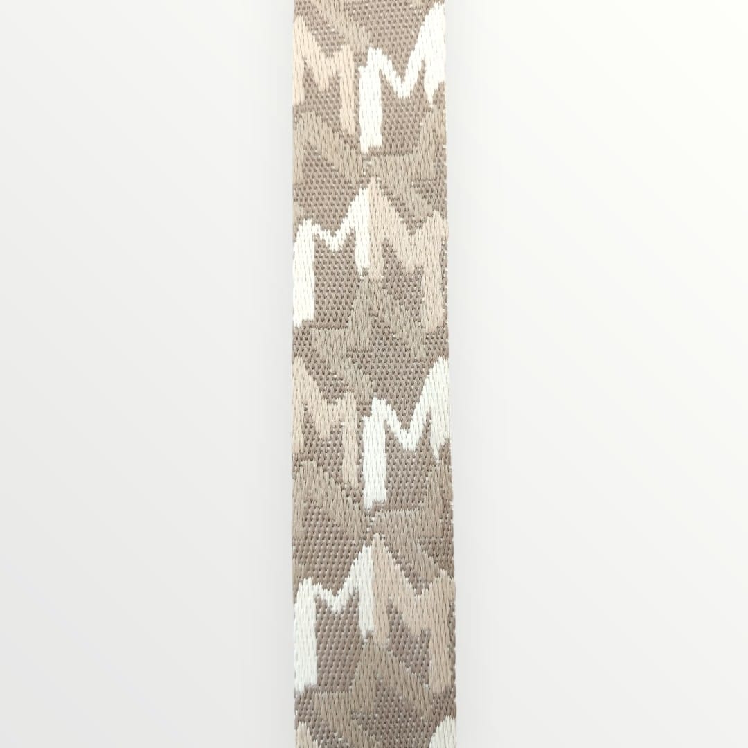 Fancy Webbing - 38mm - M Design - Brown/Cream/Tan