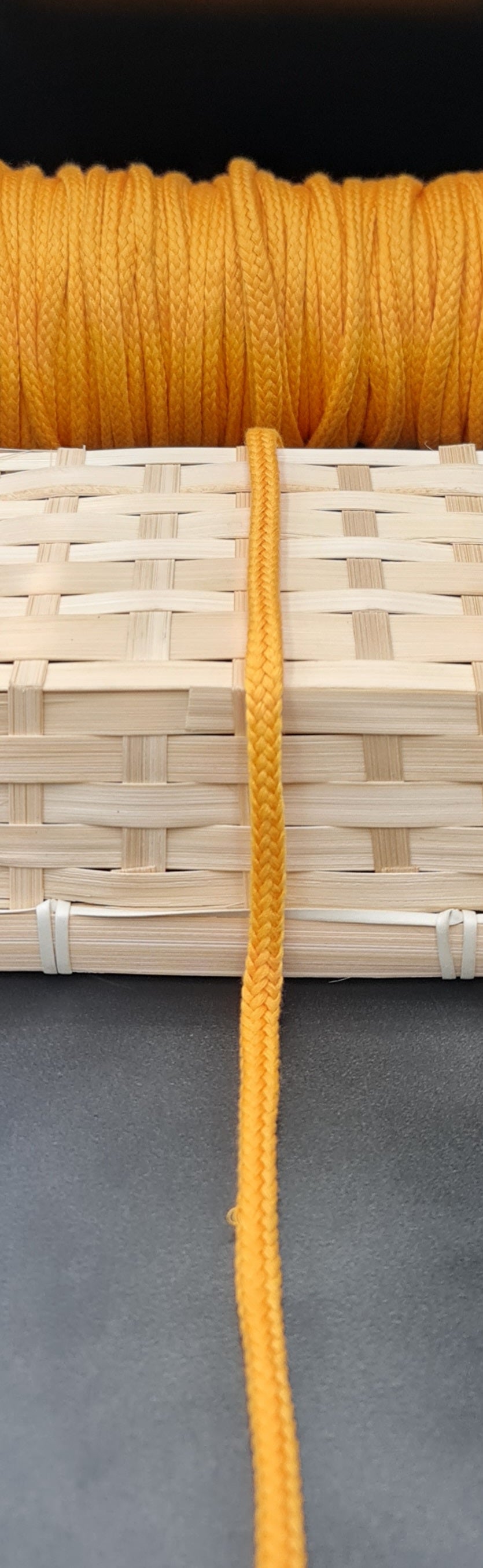 Draw Cord (Tubular) (MUSTARD) (8mm) (SOLD PER METER)