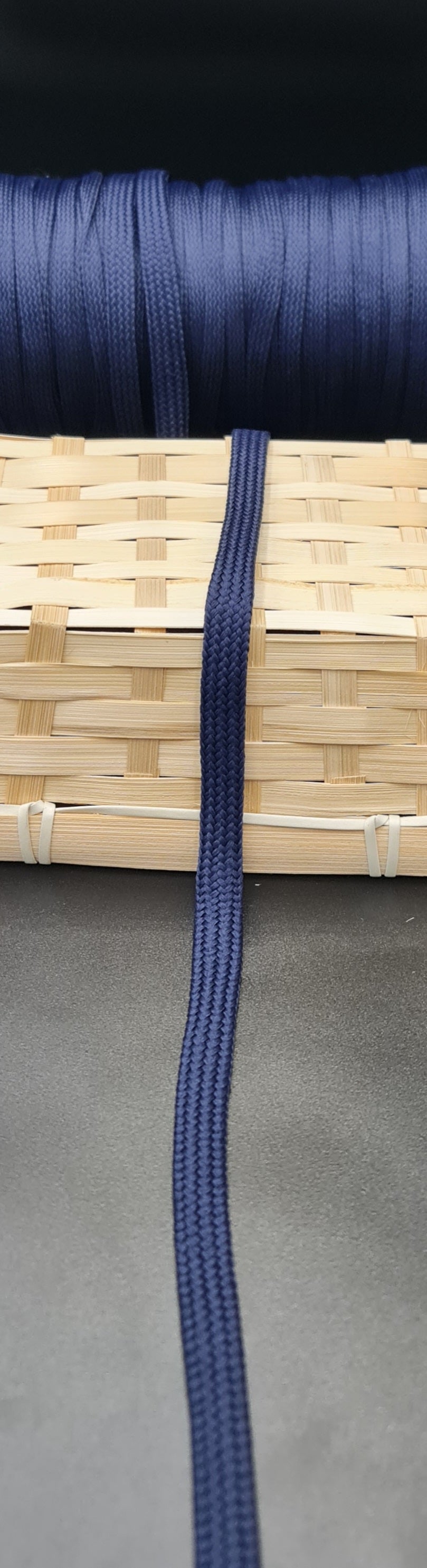 Draw Cord (Flat) (NAVY) (10mm) (SOLD PER METER)