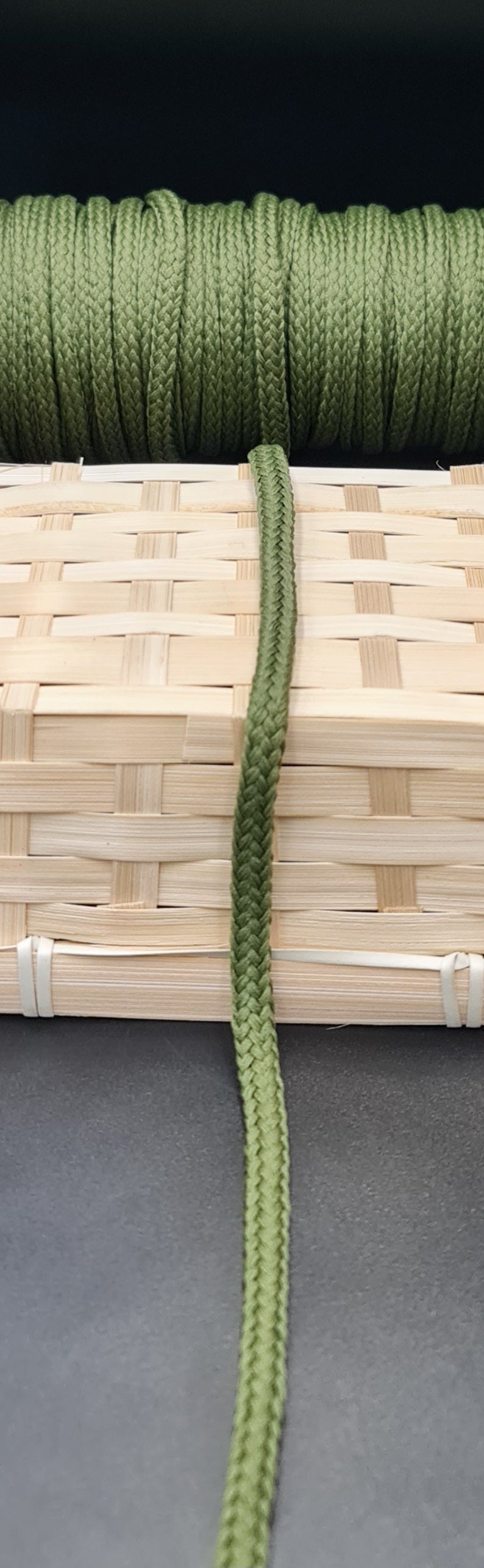 Draw Cord (Tubular) (OLIVE) (8mm) (SOLD PER METER)