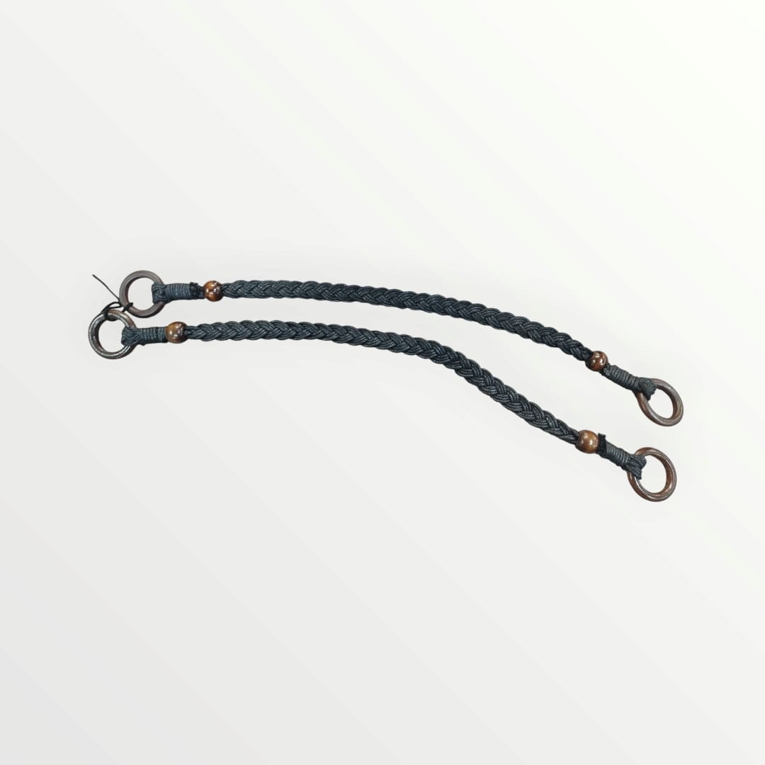 Hand Woven Bag Handle (Wax Rope Material) - 48cm Length - 3cm Inner O Ring