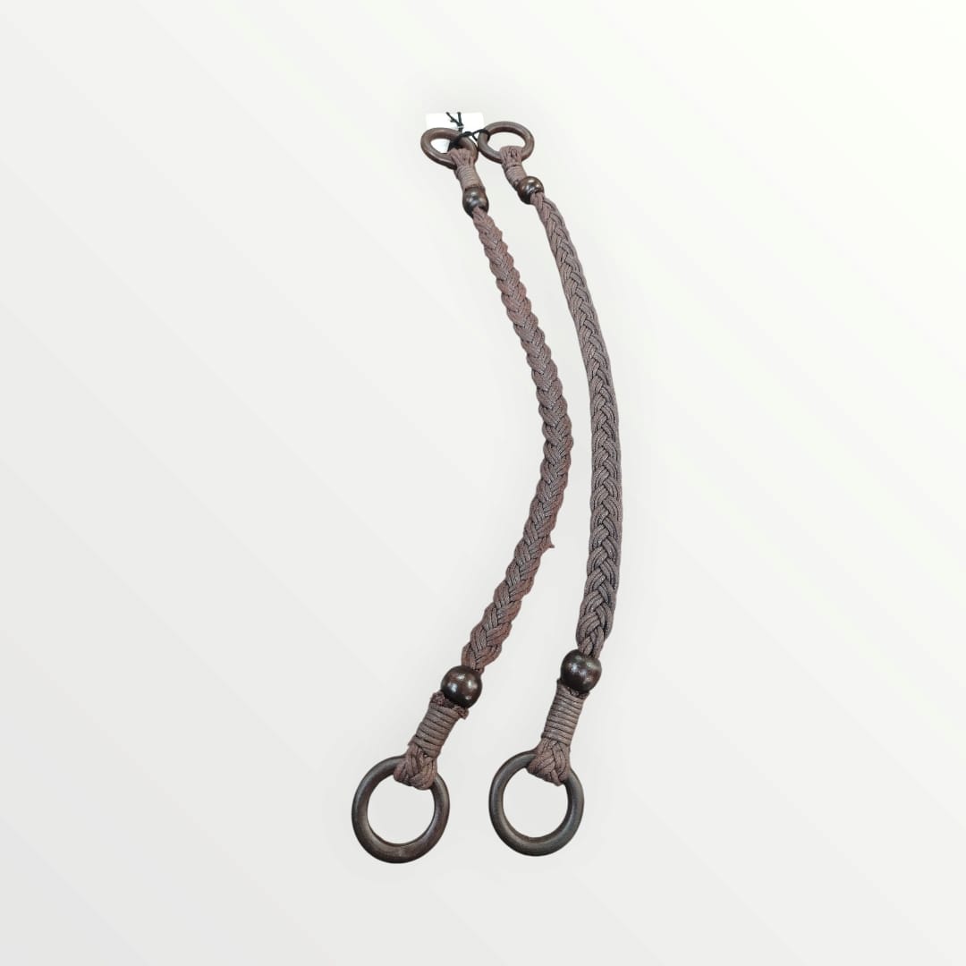 Hand Woven Bag Handle (Wax Rope Material) - 48cm Length - 3cm Inner O Ring