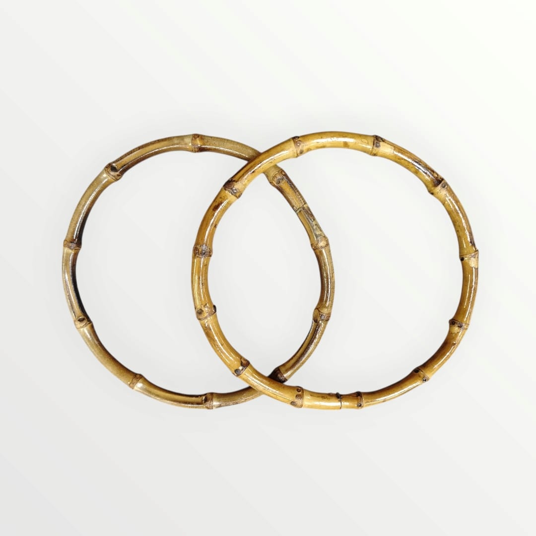 15cm / 17cm / 20cm Natural Round Bamboo Bag Handle (SOLD IN SET OF 2)