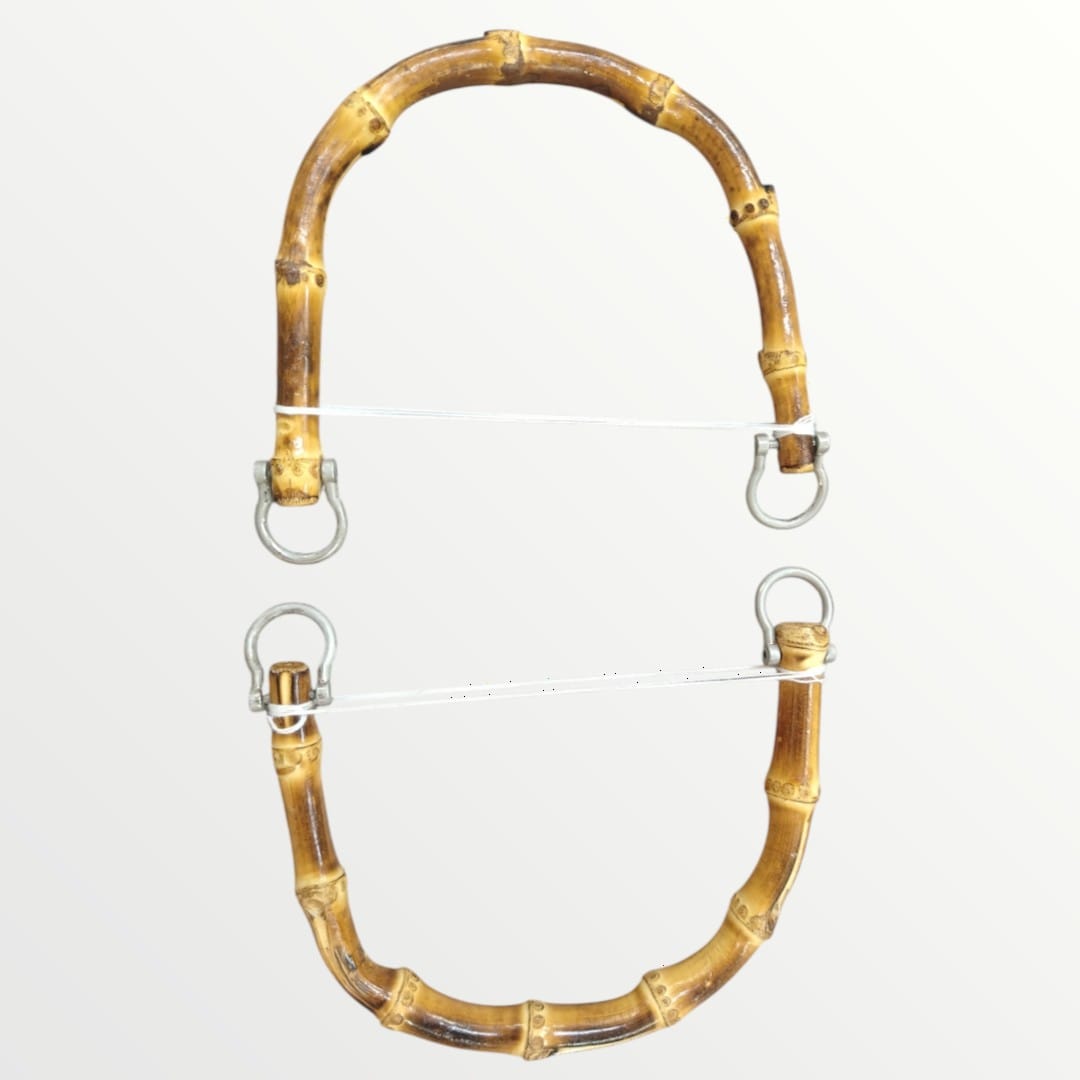 Bag Handle - Bamboo - Natural - 16 x 13cm (SOLD AS A SET OF 2)