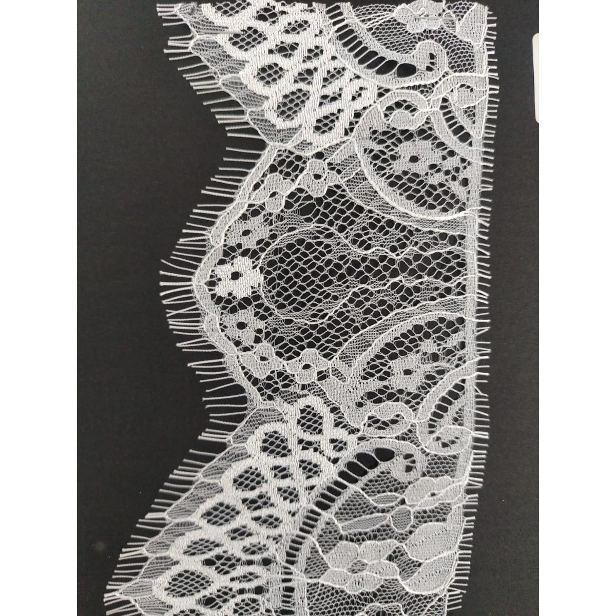 Eyelash Lace - 9.5cm - White (SOLD in 3m Pieces)