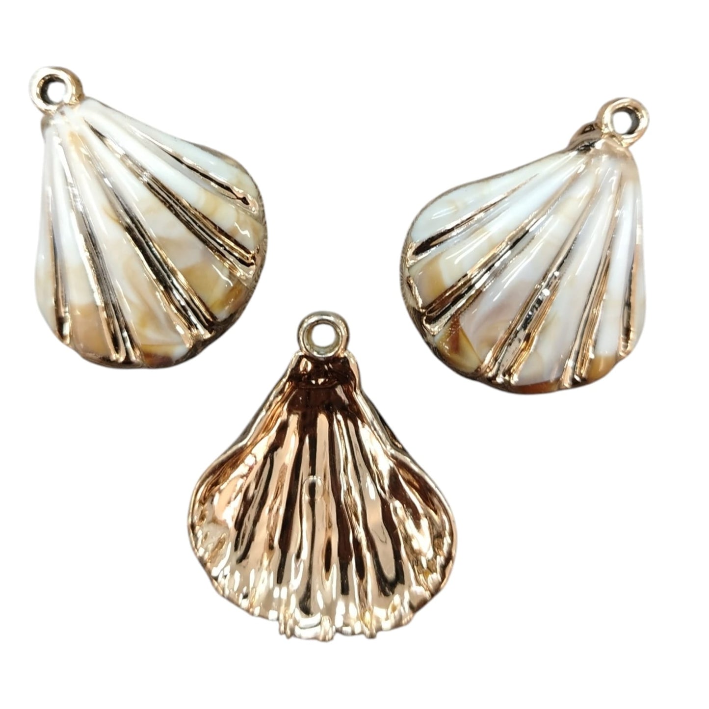 Rose Gold Sea Shell Clam Pendant - 35mm x 38mm (SOLD IN PACKS OF 50)