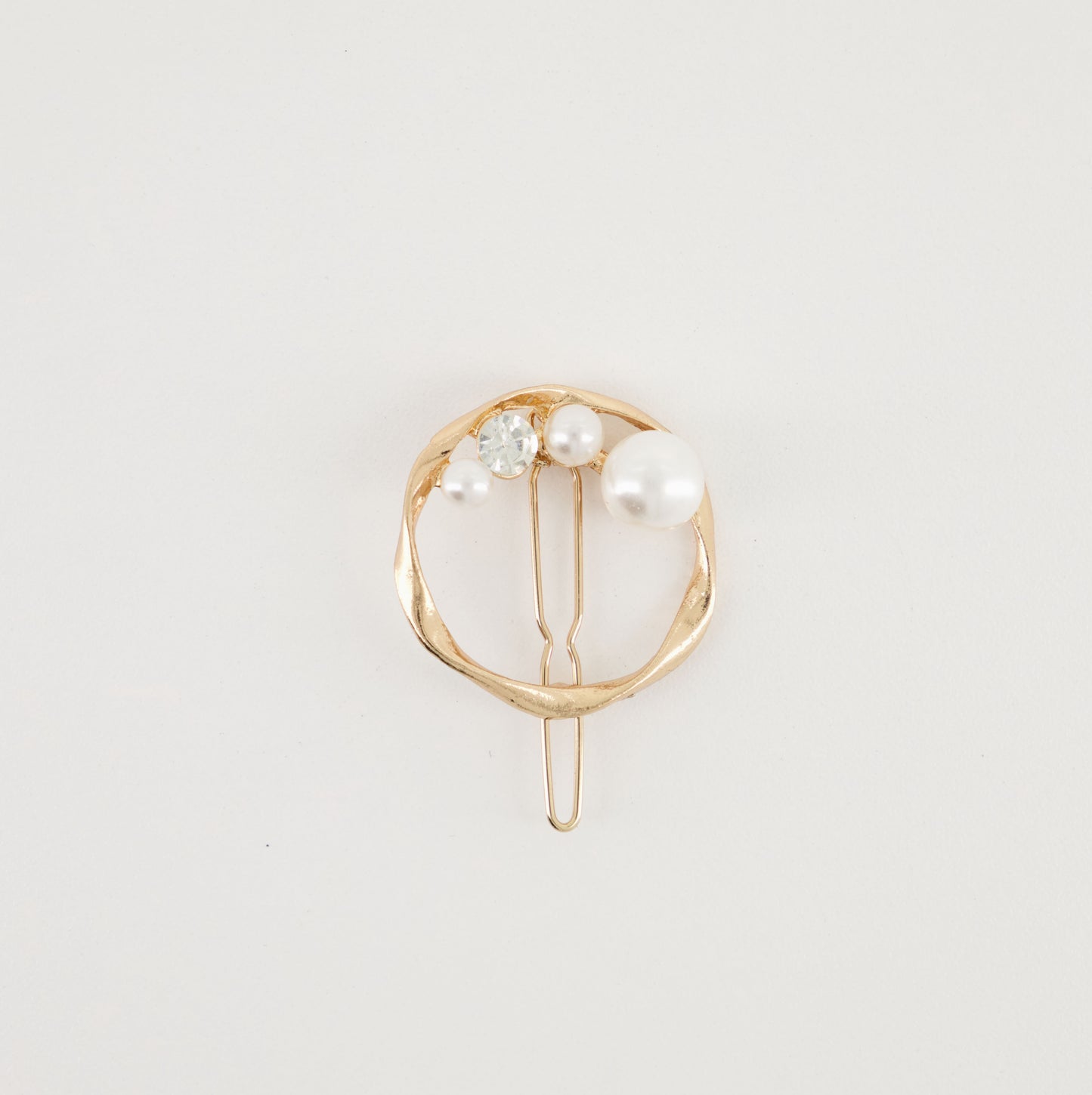 Gold Pearl Hair Clip