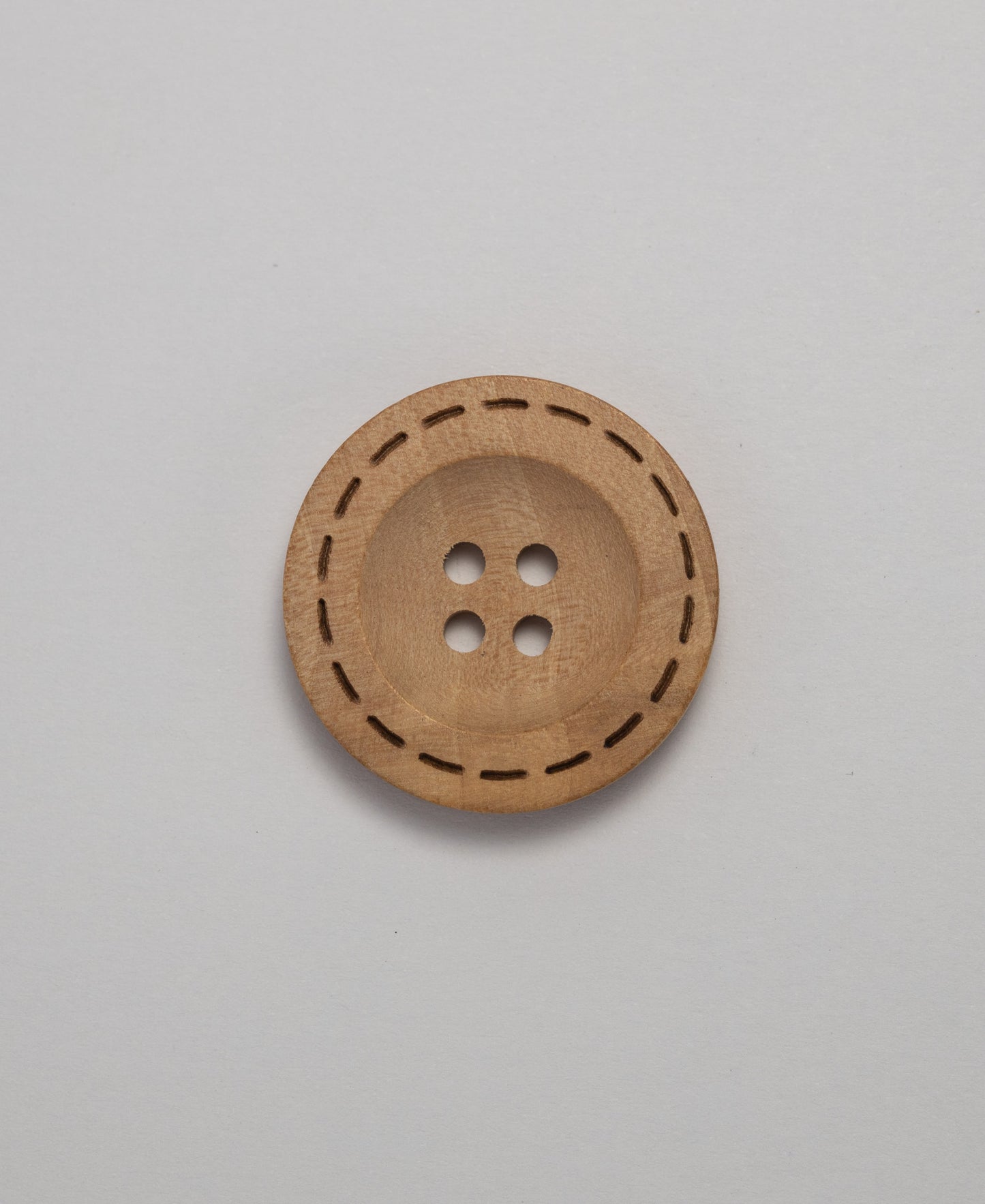 Stich Effect Wooden Buttons - 4 Hole - 28mm (SOLD IN PACKS OF 5)