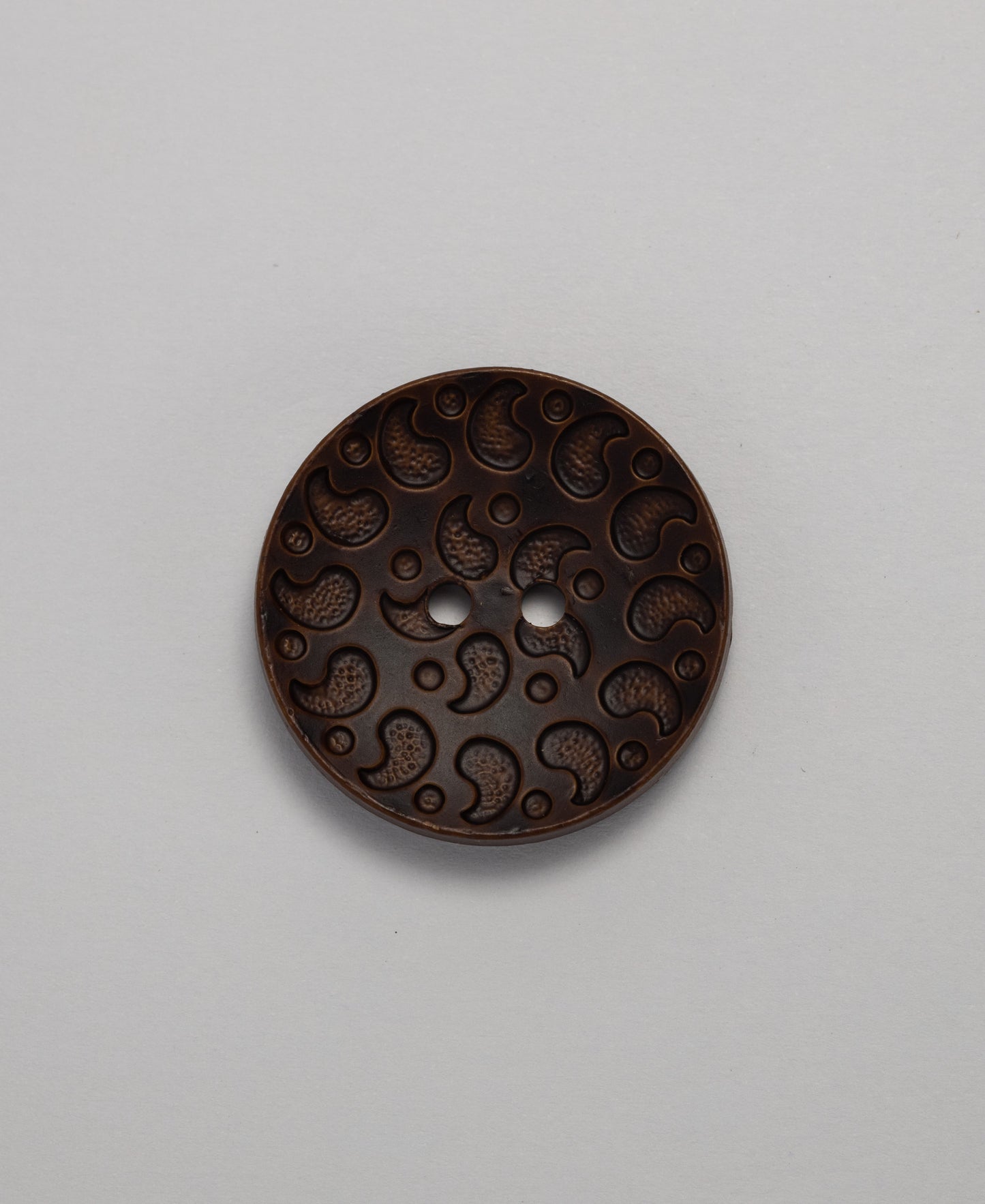 Teardrop Wooden Buttons - 2 Hole - 30mm- Chocolate (SOLD IN PACKS OF 5)