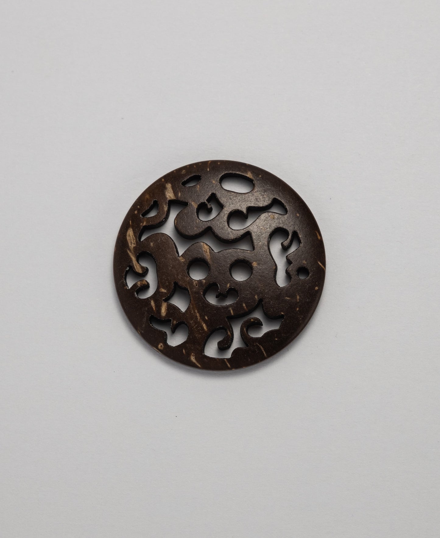 Patterned Coconut Buttons - 2 Hole - 30mm (SOLD IN PACKS OF 5)