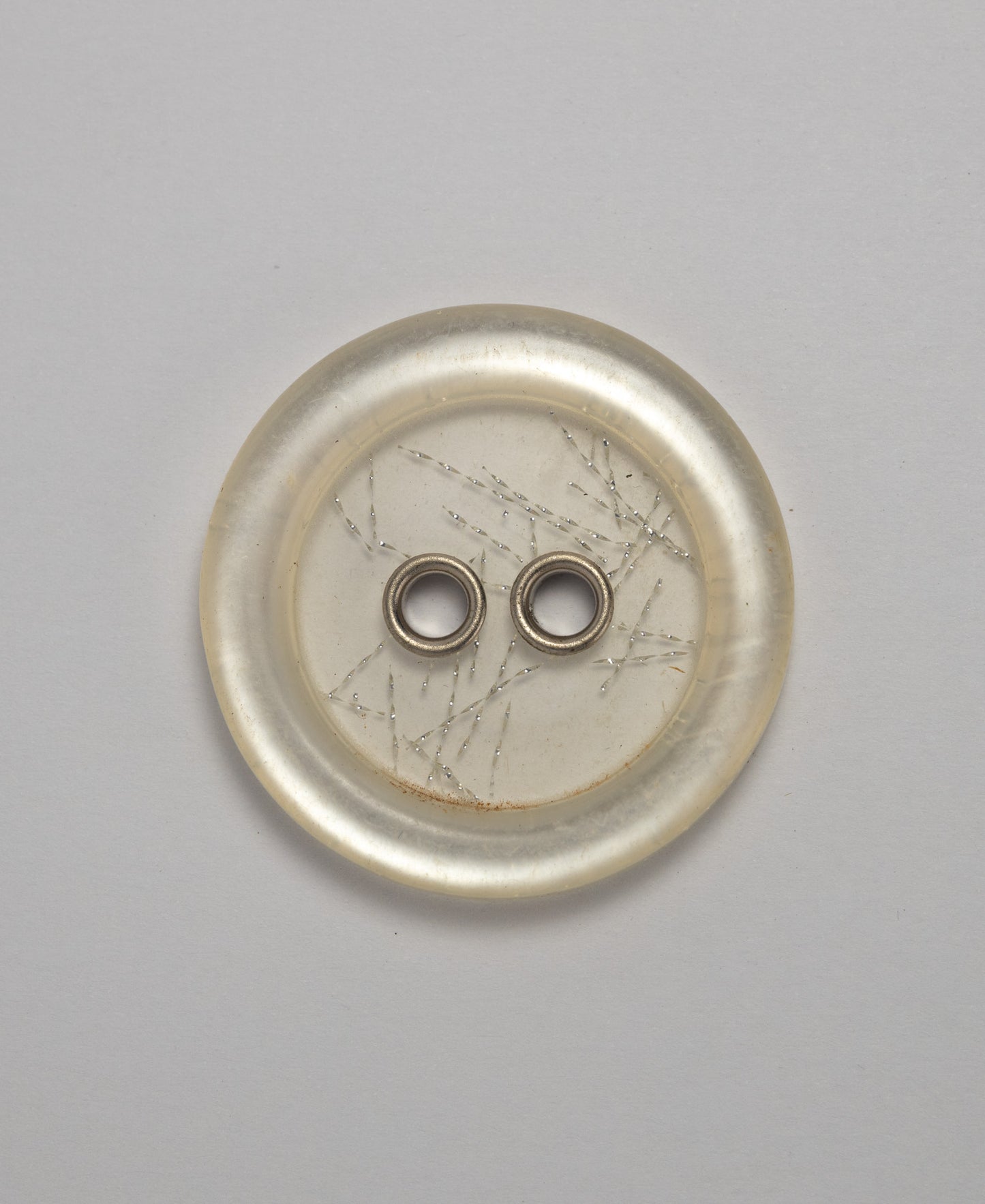 2 Hole Clear Lurex Button (PACK OF 4)