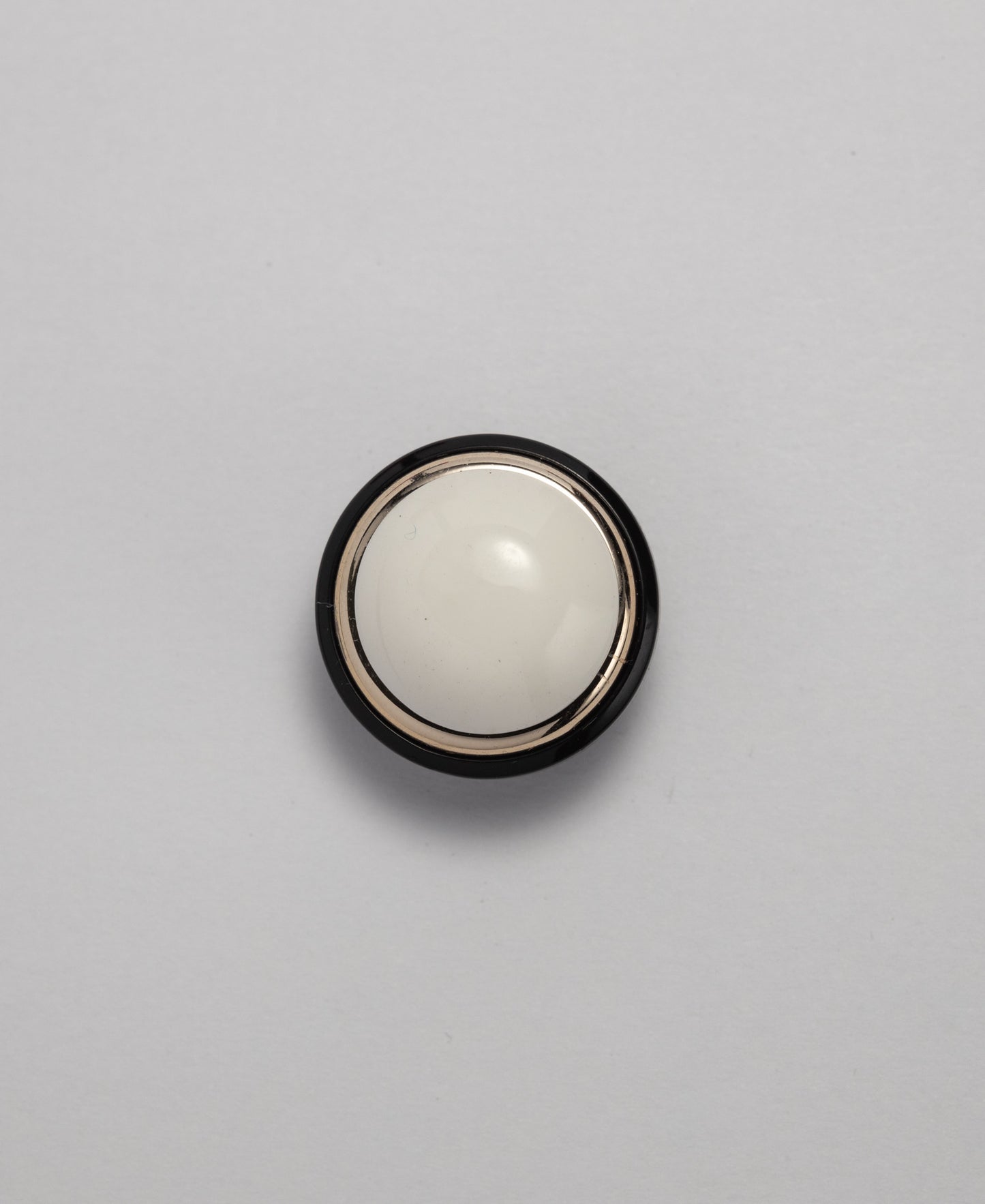 Pearl Rim Buttons - Shank - 21mm - Black/Gold (SOLD IN PACKS OF 10)
