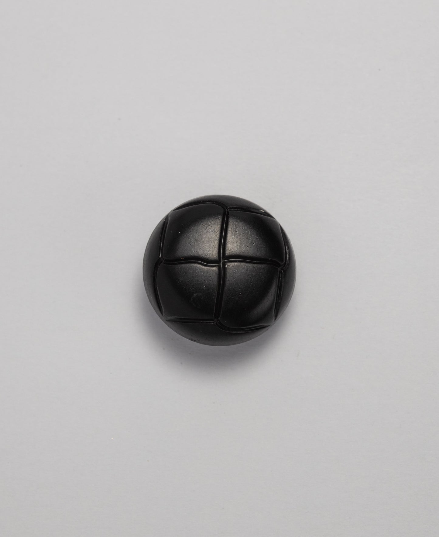 Leather Look Buttons - Shank - 21mm - Black (SOLD IN PACKS OF 10)