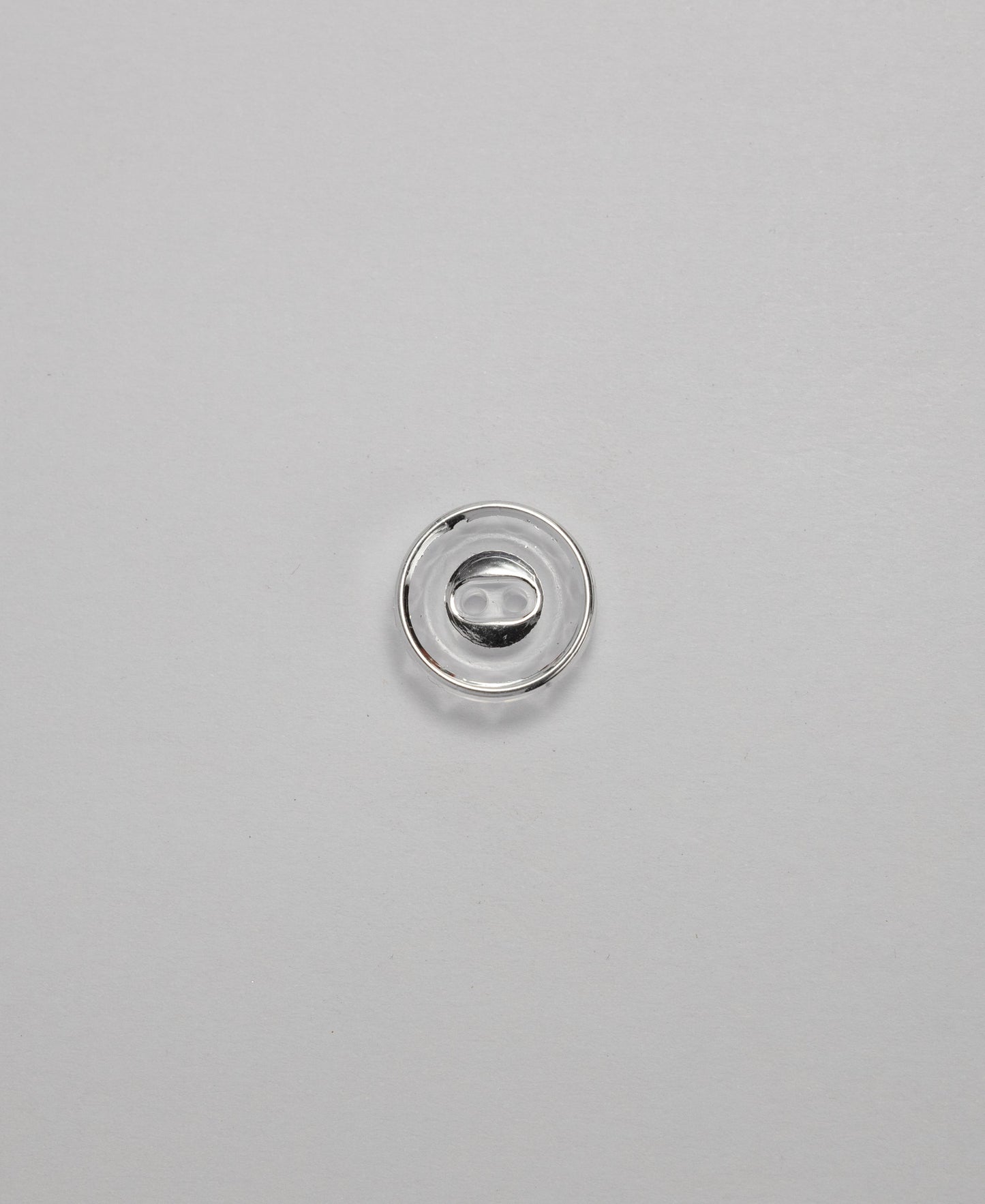 Acrylic Rim Buttons - 2 Hole - 12.5mm - Silver (SOLD IN PACKS OF 10)