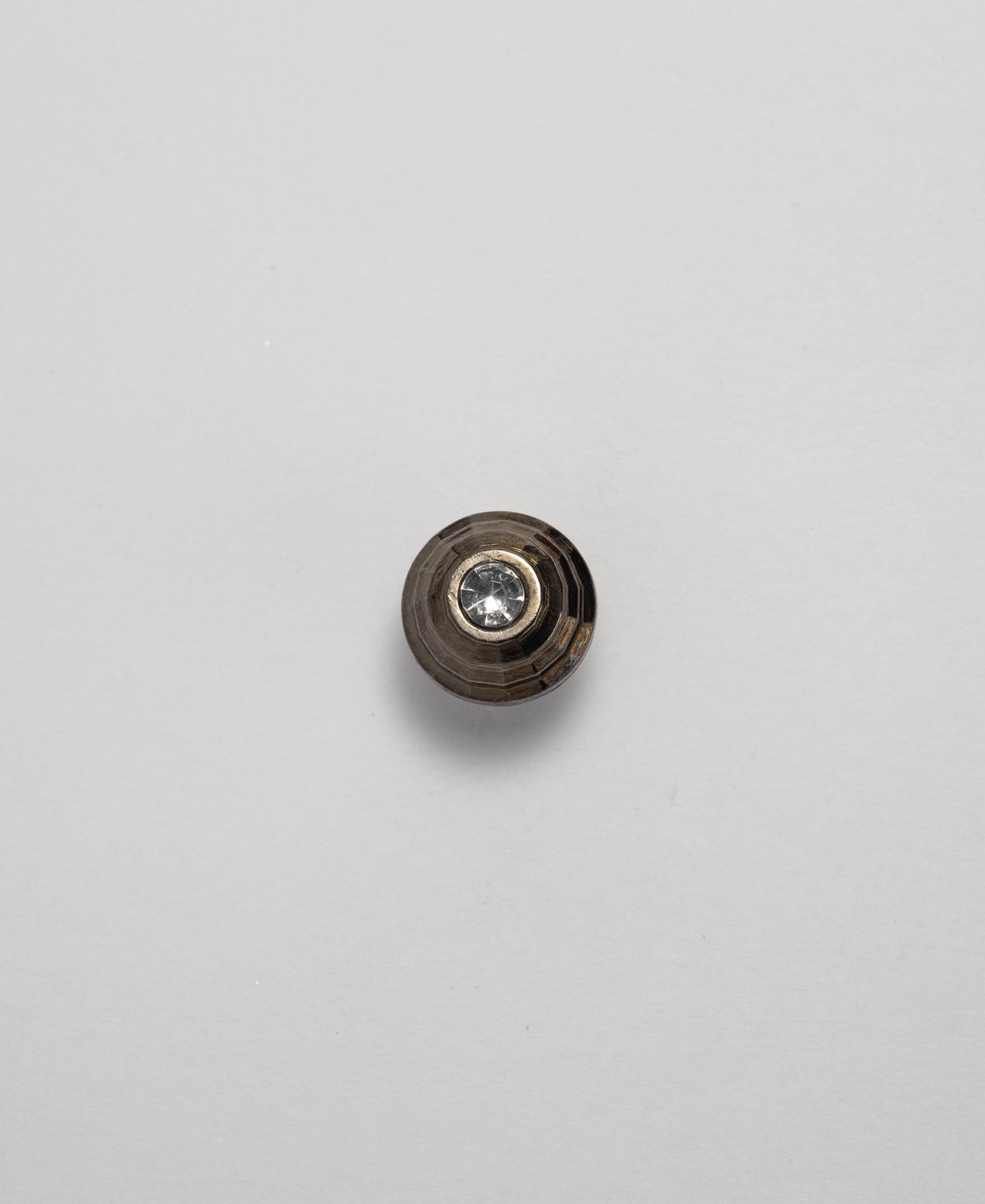Dome Diamante Buttons - Shank - 11.5mm - Gun Metal (SOLD IN PACKS OF 10)